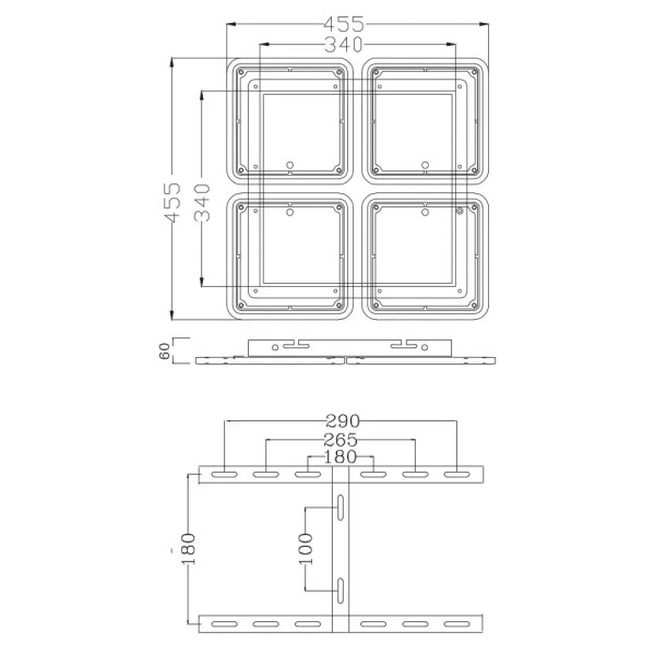 Светодиодная люстра 70W AERO square с д/у Lumi.