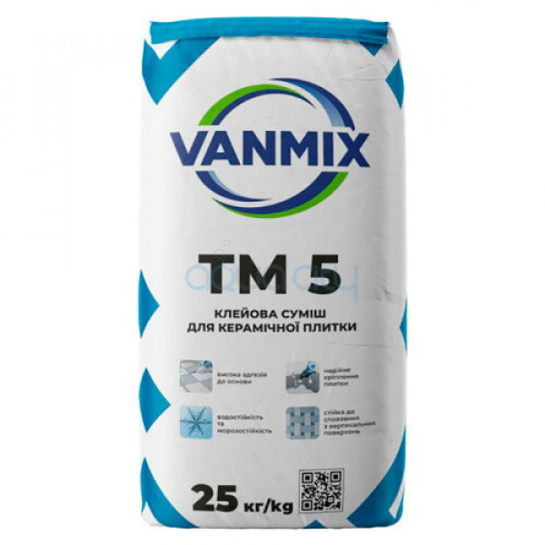 Клей для керамічної плитки300х300 ТМ-1 VANMIX,25кг