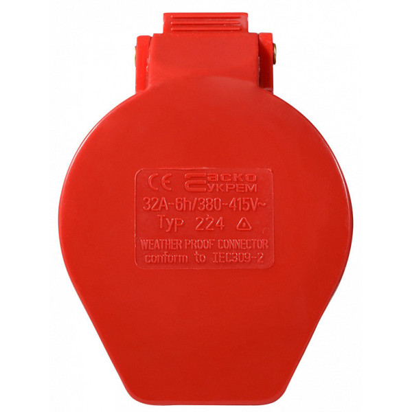 Розетка силова переносна 224 3P+PE 32A/4 380V Аско A0080020005