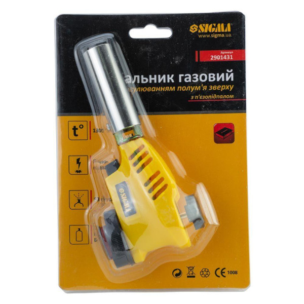 Пальник газовий з п'єзопідпалом  Sigma 20мм*152мм