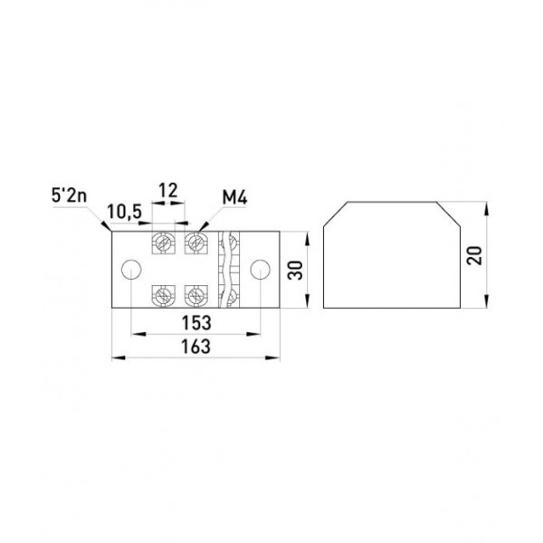 Клема гвинтова в корпусі TB3512 35A/ 12 Аско/TAKEL