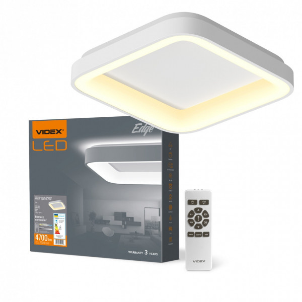 Світильник LED квадрат EDGE-SC WHITE 72W Videx