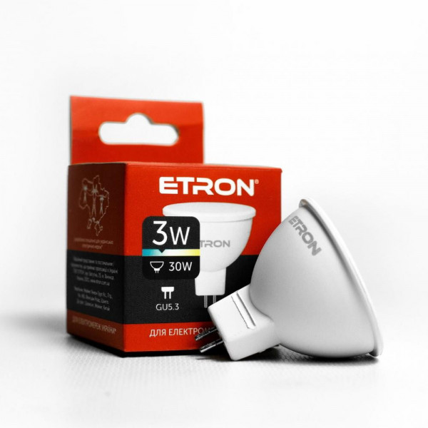 Лампа MR16 3W 4200K ETRON 1-ELP-064