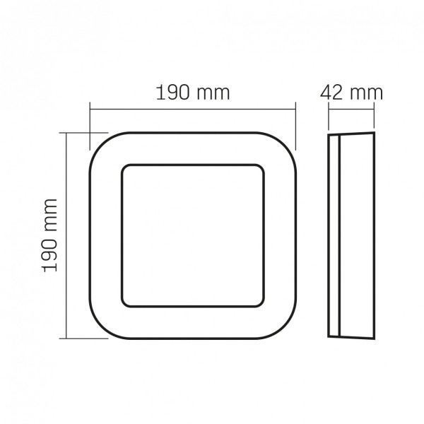 Світильник LED 15W 5000K ART IP65 чорний Videx