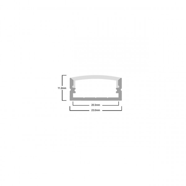 Led розсіювач SVL матовий 3м LP-SL095