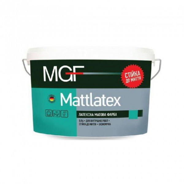 Фарба латексна MGF М100 Mattlatex 10л/14кг МGF М100
