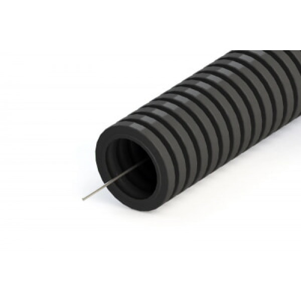 Гофра чорна ПНД , з протяжкою, 25мм