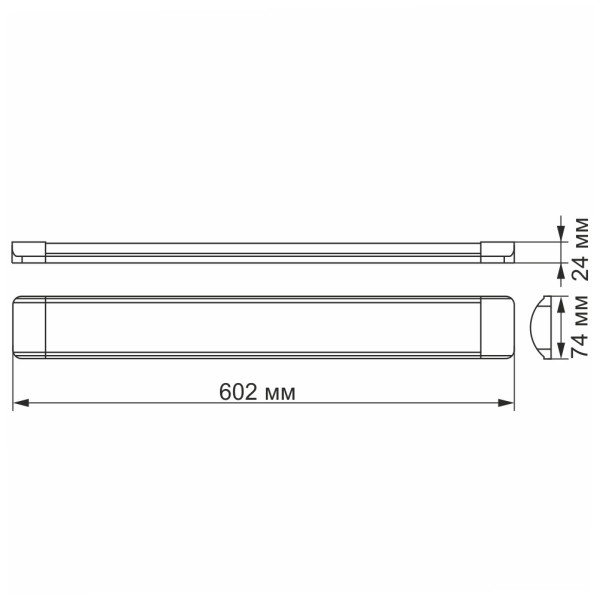 Світильник LED 18W 0,6М 5000K лінійнійний Videx VL-BN-18065