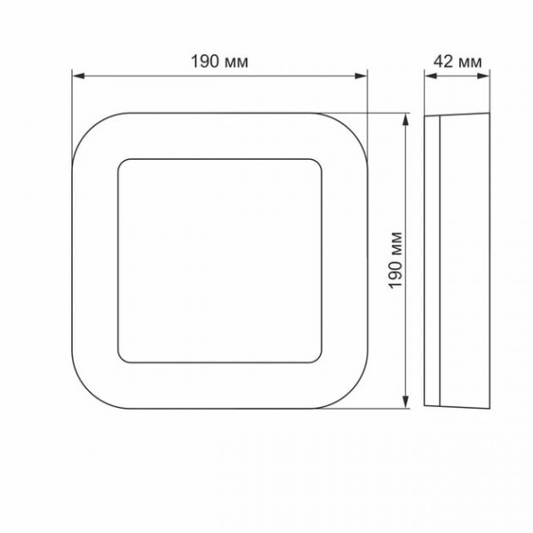 Светильник LED квадрат 15W 5000K Videx VL-BHFS-155