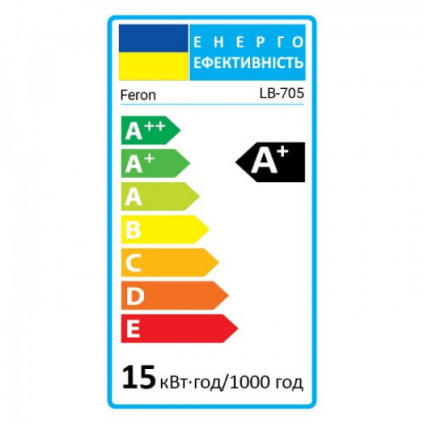 Лампа A60 15W E27 4000K Feron LB-705