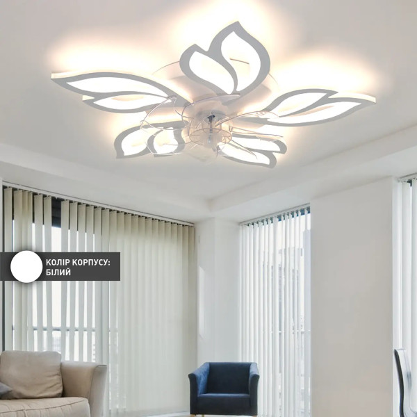 Світлодіодна люстра Svetcomplect ASTRA85W+18W5 FAN