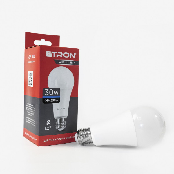 Лампа A67 30W E27 6500K ETRON