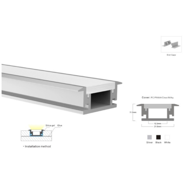 Led Профіль алюмінієвий LP-SPL093 3м SVL
