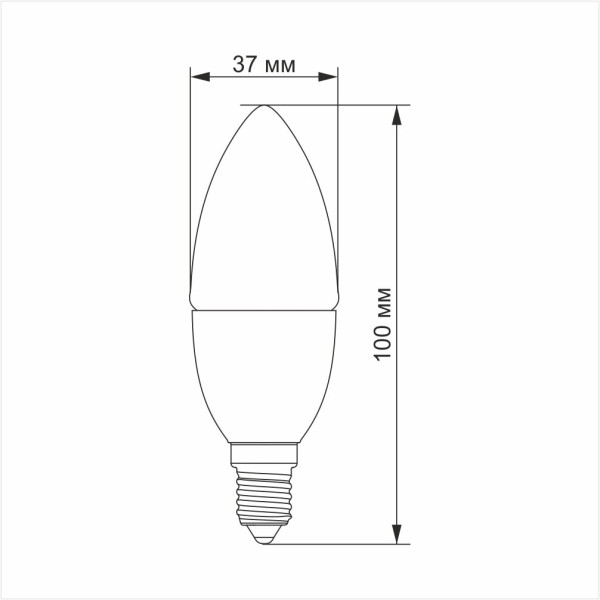 Лампа C37 6W E14 4100K Titanum TLC37-06144