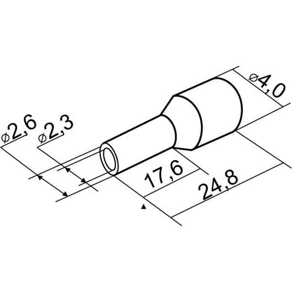 Накінечник трубчастий 2,5-18мм (100шт) синій Аско НТ 2,5-18
