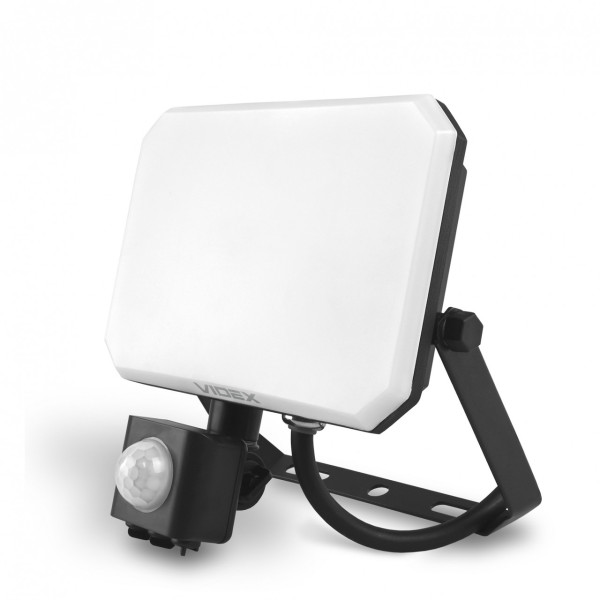 Прожектор 30W 5000K F3 пр/уд чорн з датч рух Videx VLE-F3-0305B-S