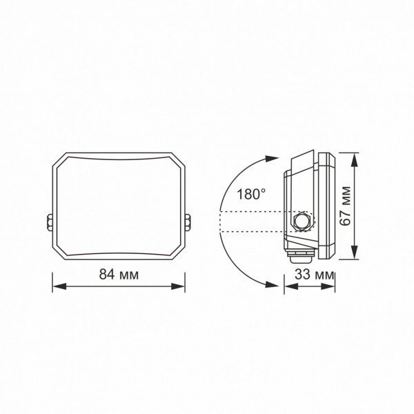 Прожектор 10W 5000K F3 протиудар чорний Videx VLE-F3-0105B