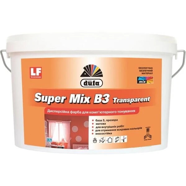 Фарба базова SuperMix B3 transparent DUFA (4,5л)