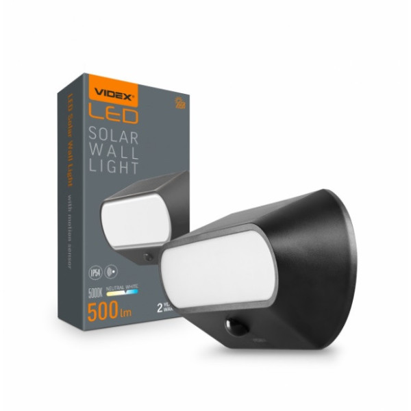 Світильник LED 5W 5000K акумулятор сонячна батарея з датчиком руху VL-BHSO-001-S