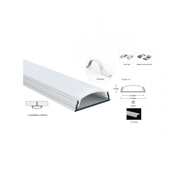 Led розсіювач матовий LP-SL085 3м SVL LP-SPL085