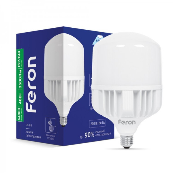 Лампа Feron Led 40W 3500Lm E27/E40 6400К LB-65