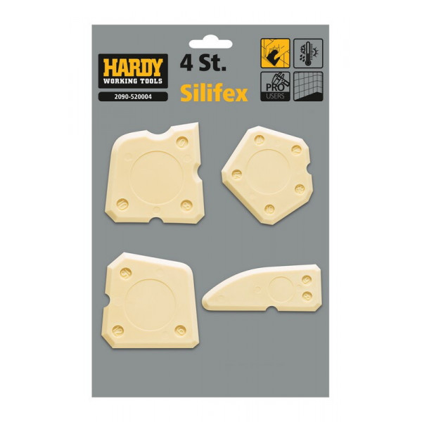 Шпатель для затирання силіконом 4шт HARDY Siliflex 2090-520004