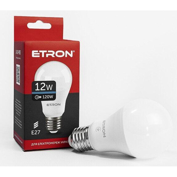 Лампа A60 12W E27 6500K ETRON 1-ELP-093