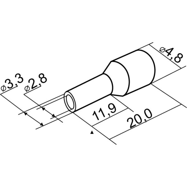 Накінечник трубчастий 4,0-12,0мм (100шт) сині Аско НТ 4,0-12,0