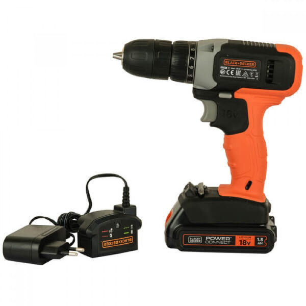 Шуруповерт акум. Black&Decker 18V зар, 1акб BCD001C1