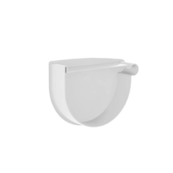 Заглушка лійки 90 права біла RAL 9003 RAINWAY