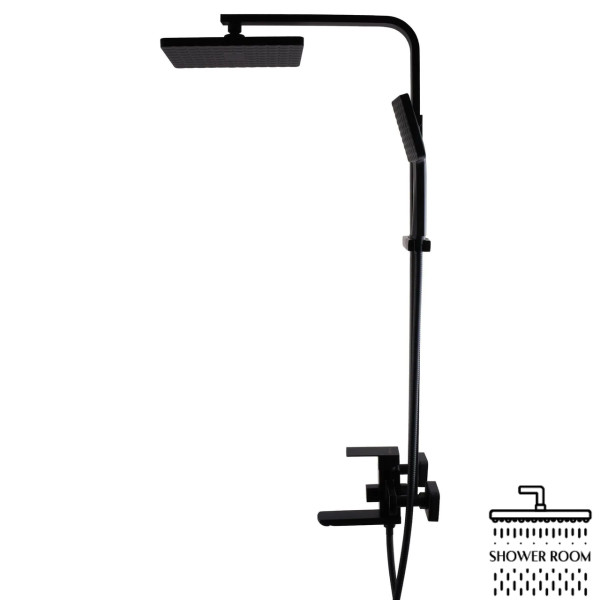 Душова стійка Globus Lux SICILIA чорна SBQ -SH-125ВВ