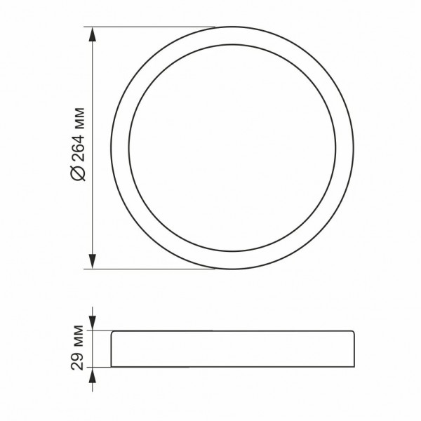Світильник LED круг 24W 5000K чорний Videx VL-DLRS-245B