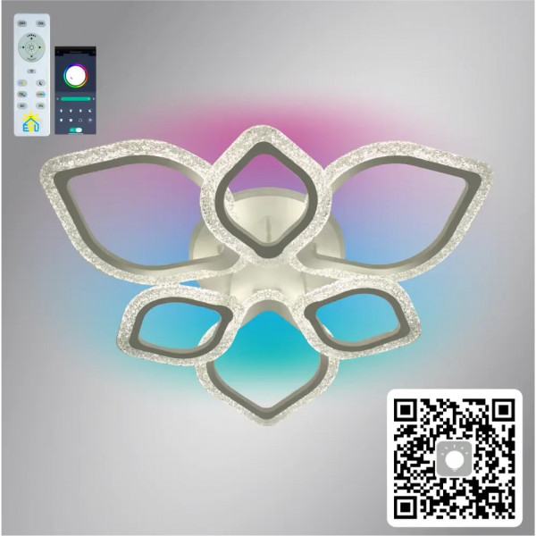 Світлодіодна люстра 100W AZALIA ICE RGB з д/у Lumi