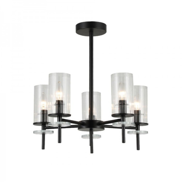 Люстра стельова BL1750-1 E14*5 450*470 чорна