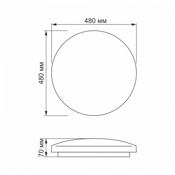 Світильник LED круг накладний 72W 2800-6200K Videx
