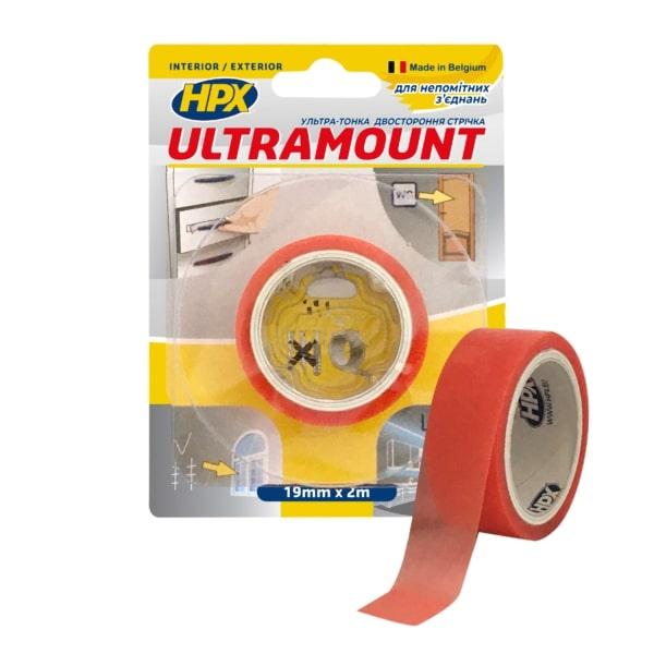 Стрічка двохстроння скотч 19мм х2м HPX ULTRA MOUNT UM1902