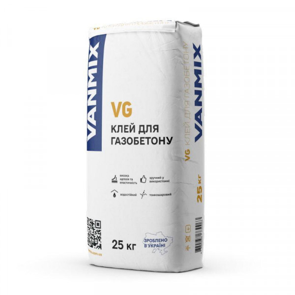 Суміш мурувальна для газобетону VG VANMIX, 25кг