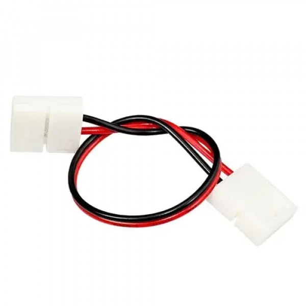 Конектор для Led стрічки 8мм (провод-2зажима) Biom SC-05-SWS-8-2