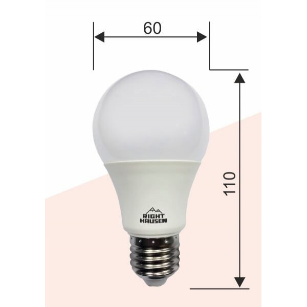 Лампа A60 9W E27 4000K RH HN-151020