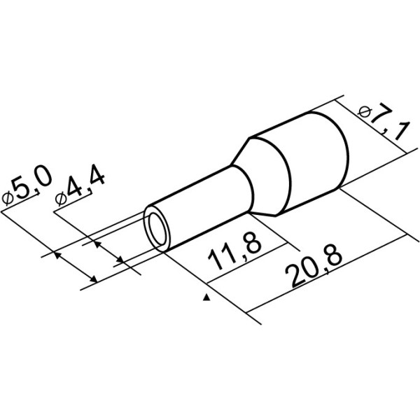 Накінечник трубчастий 10-12мм (100шт) білі Аско НТ 10-12,0