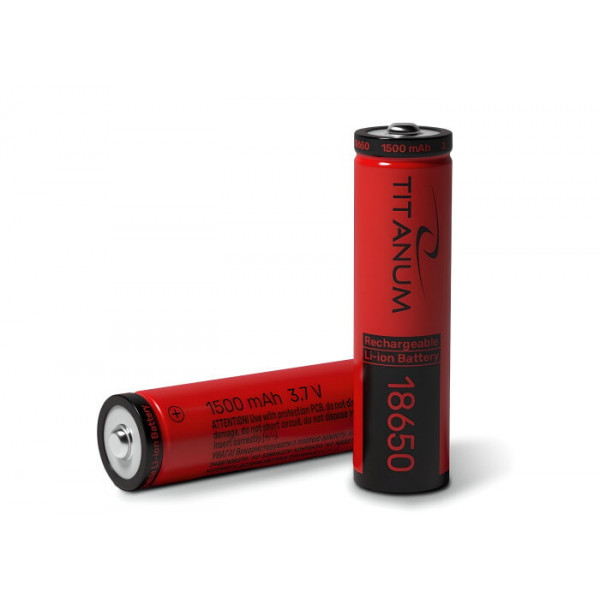 Акумулятор 18650 1500mAh 3.7V 18x65мм Titanum 18650/1500Titan