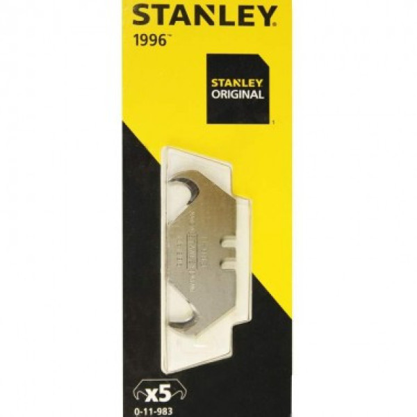 Леза для ножів трапец. з гаком 1996 STANLEY (5шт) 0-11-983