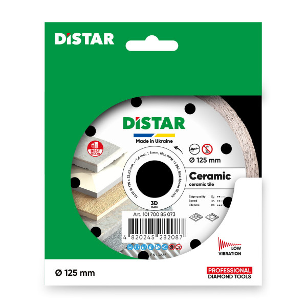 Круг алмазний 125 22.2 плитка Ceramic Distar 3D 10170085073