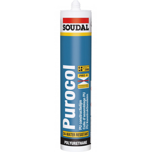 Клей конструкц поліуритан Purocol 310 мл Soudal