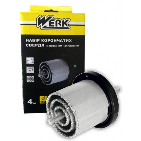 Набір вольфрамових корончатих свердл WERK 3539601