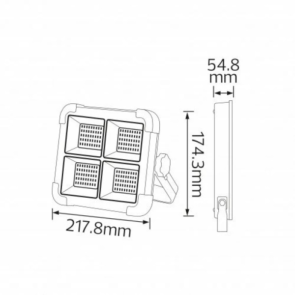 Прожектор на сонячні панелі Horoz 400W 3000-6400K IP44 TURBO-400