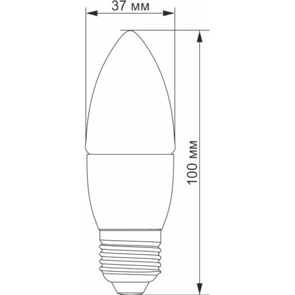 Лампа C37 6W E27 4100K Titanum TLC37-06274