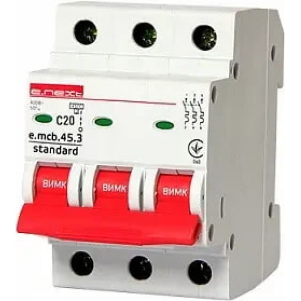 Автомат 3P/20A C e.mcb.stand.45.3. E.NEXT