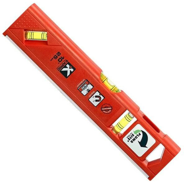 Рівень 25см 3 вічка KAPRO Torpedo магнітний 929-25