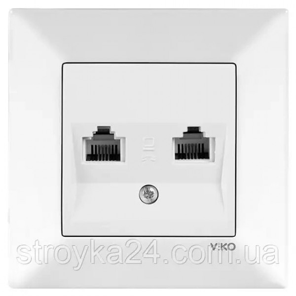 Розетка комп'ютерна 2-а VI-KO (Meridian) 90970034-WH
